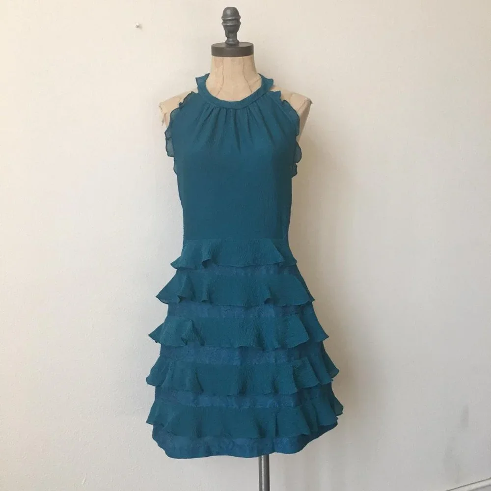 Rebecca Taylor Tiered Ruffle Dress - Picture 2 of 7